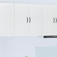 vidaXL Väggskåp för kök Högblanka vita 80 x 31 x 80 cm Konstruerat trä