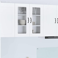 vidaXL Väggskåp för kök med hylla Vit 80 x 31 x 80 cm Konstruerat trä