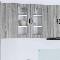 vidaXL Väggskåp för kök Grå Sonoma 80 x 31 x 80 cm Konstruerat trä