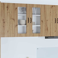 vidaXL Väggskåp för kök Artisan Ek 80 x 31 x 80 cm Konstruerat trä