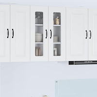 vidaXL Väggskåp för kök Högblanka vita 60 x 31 x 80 cm Konstruerat trä