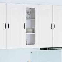 vidaXL Väggskåp för kök med hylla Vit 40 x 31 x 100 cm Konstruerat trä