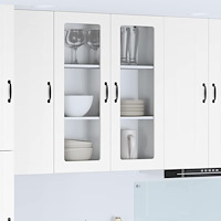 vidaXL Köksskåp Kalmar Högblanka vita 80 x 31 x 100 cm Konstruerat trä