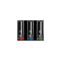 Wera Wera 05004595001, Sats med slaghylsor, Svart, 3 huvuden, 1/2...