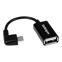 StarTech.com StarTech.com 12 cm högervinklad Micro USB till USB OTG-värdadapter M/F - USB-adapter - USB till mikro-USB typ B - 12.7 c...