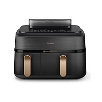 Philips Philips 5000 Series NA552 - dubbel luftfritös - svart rostfritt stål
