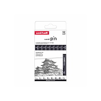 Uni-Ball Uni Pin set "classic" 8 stk (0,03/0,1/0,3/0,5/0,7/0,9/1,2/br...