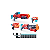 ZURU Toys XSHOT Excel Ultimate Shootout Pack (4 Blasters 48 Darts, 6 C...