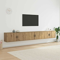 vidaXL Väggmonterad TV-byrå Set 3 pcs Artisan Ek 100 x 34,5 x 40 cm