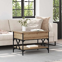 vidaXL Kaffeebord Artisan Ek 70x50x50cm Konstruerat trä