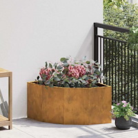 vidaXL Hörnställning Rostig 60 x 60 x 35 cm cortenstål