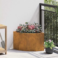 vidaXL Hörnställning Rostig 45 x 45 x 35 cm cortenstål