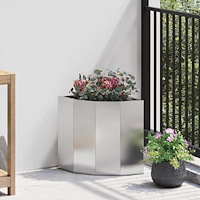 vidaXL Hörnställning Silver 30 x 30 x 35 cm Rostfritt stål