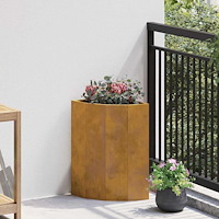 vidaXL Hörnställning Rostig 30 x 30 x 50 cm cortenstål