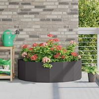 vidaXL Planteringskärl Svart 120 x 60 x 35 cm Stål