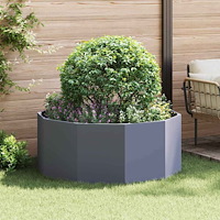 vidaXL Planteringskärl Antracit 120 x 120 x 50 cm Stål