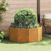 vidaXL Planteringskärl Rostig 120 x 120 x 50 cm Väderbeständig stål