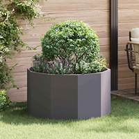 vidaXL Planteringskärl Svart 90 x 90 x 50 cm Stål
