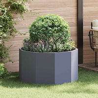 vidaXL Planteringskärl Antracit 90 x 90 x 50 cm Stål