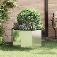 vidaXL Planteringskärl Silver 90 x 90 x 50 cm Rostfritt stål