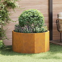 vidaXL Planteringskärl Rostig 90 x 90 x 50 cm Väderbeständig stål