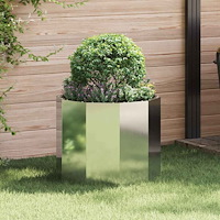 vidaXL Planteringskärl Silver 60 x 60 x 50 cm Galvaniserat Stål