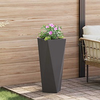 vidaXL Planteringskärl Svart 30 x 30 x 75 cm Stål