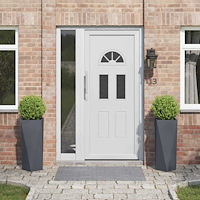 vidaXL Planteringskärl 2 pcs Antracit 30 x 30 x 75 cm Stål