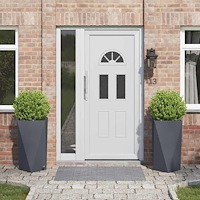 vidaXL Planteringskärl 2 pcs Antracit 40 x 40 x 75 cm Stål