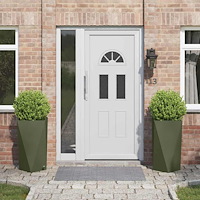 vidaXL Planteringskärl 2 pcs Olivgrön 40 x 40 x 75 cm Stål