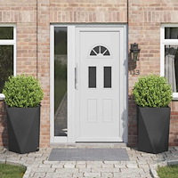 vidaXL Planteringskärl 2 pcs Svart 50 x 50 x 75 cm Stål