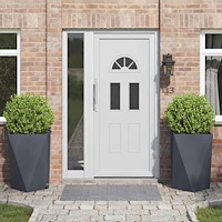 vidaXL Planteringskärl 2 pcs Antracit 50 x 50 x 75 cm Stål