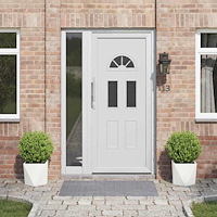 vidaXL Planteringskärl 2 pcs Vit 30 x 30 x 30 cm Stål