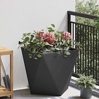vidaXL Planteringskärl Svart 50 x 50 x 50 cm Stål