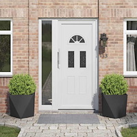 vidaXL Planteringskärl 2 pcs Svart 50 x 50 x 50 cm Stål