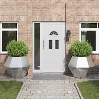 vidaXL Planteringskärl 2 pcs Silver 100 x 100 x 80 cm Rostfritt stål