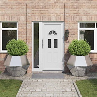 vidaXL Planteringskärl 2 pcs Silver 100 x 100 x 80 cm