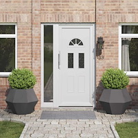 vidaXL Planteringskärl 2 pcs Svart 75 x 75 x 60 cm Stål