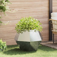 vidaXL Planteringskärl Silver 75 x 75 x 60 cm Rostfritt stål