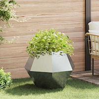 vidaXL Planteringskärl Silver 75 x 75 x 60 cm Galvaniserat Stål