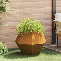 vidaXL Planteringskärl Rostig 75 x 75 x 60 cm Väderbeständig stål