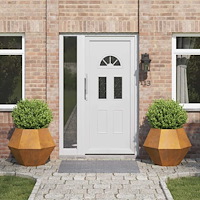 vidaXL Planteringskärl 2 pcs Rostig 75 x 75 x 60 cm