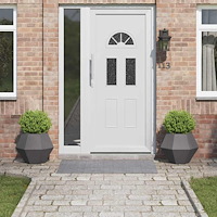 vidaXL Planteringskärl 2 pcs Svart 50 x 50 x 40 cm Stål