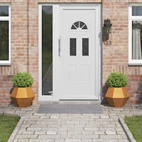 vidaXL Planteringskärl 2 pcs Rostig 50 x 50 x 40 cm