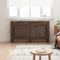 vidaXL Radiatorlock Brun Ek 152 x 19 x 81,5 cm Konstruerat trä