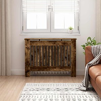 vidaXL Radiatorlock Rökt ek 112 x 19 x 81,5 cm Konstruerat trä