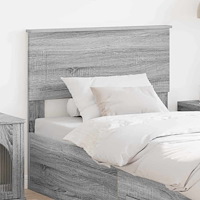 vidaXL Huvudgavel med huvudgavel Grå Sonoma 100 cm Konstruerat trä