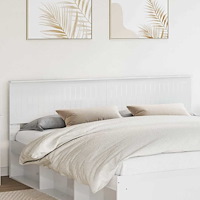 vidaXL Huvudgavel med huvudgavel Glansig Vit 200 cm Konstruerat trä