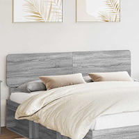 vidaXL Huvudgavel med huvudgavel Grå Sonoma 200 cm Konstruerat trä