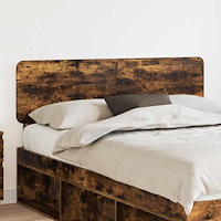 vidaXL Huvudgavel med huvudgavel Rökt ek 140 cm Konstruerat trä